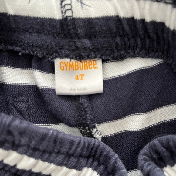 Gymboree Toddler Boy’s Navy Blue Striped Cotton Pull On Shorts 4T - Picture 3 of 3